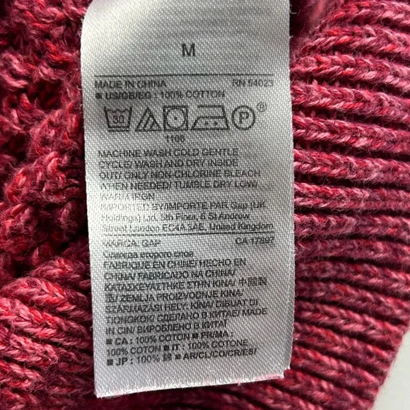 GAP Women's Pink Cable Knit Pullover Sweater Size M Casual Fall - Picture 13 of 13